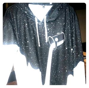 Black and White paint drip hoodie.